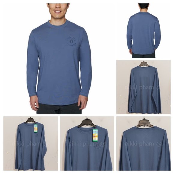 Hang Ten Other - Hang Ten Men’s Long Sleeve Sun Tee in dark Blue